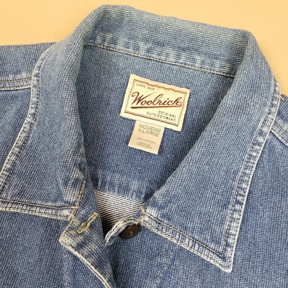 VTG Y2K 00's Woolrich Light Wash Denim Jean's Vest - Picture 2 of 6